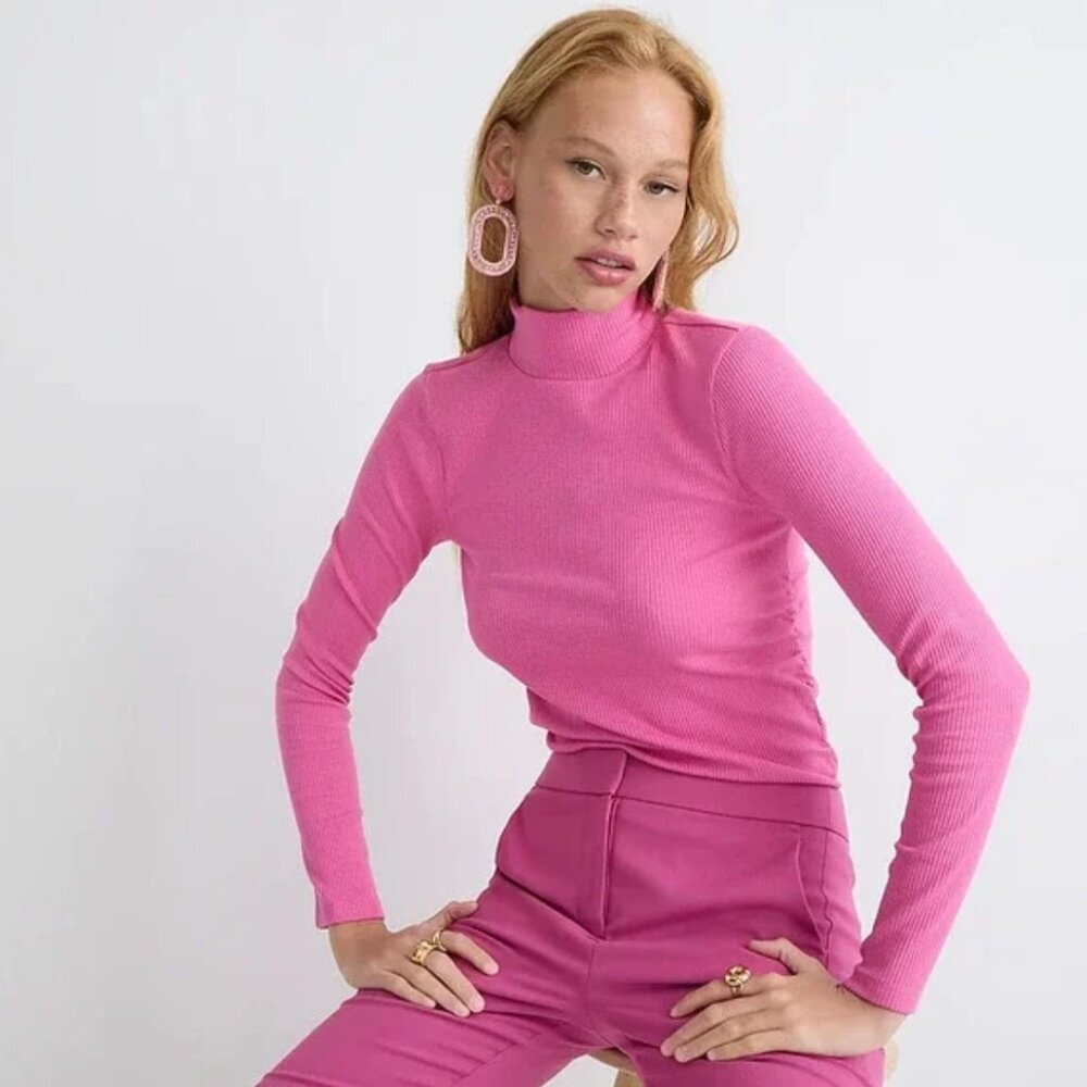 J. Crew Pink Turtleneck Shirt